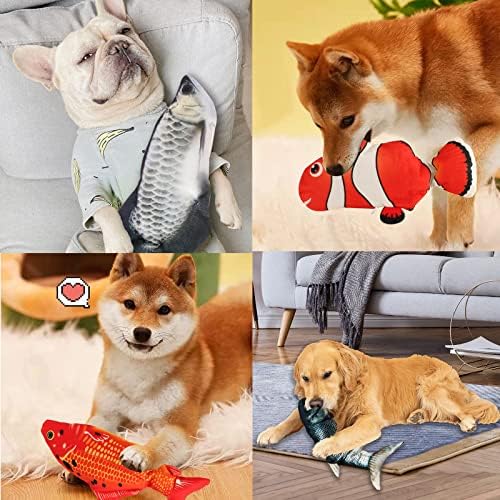 Flopping Fish Electric Dog Toy,Realistic Interac tive for Small Medium Dogs