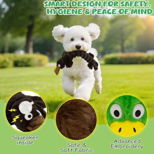 2 Pack No Stuffing Platypus Mallard Duck Dog Toys