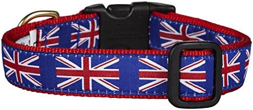 Up Country UNJ-C-S Union Jack Dog Collar, Narrow 5/8 Inch, S