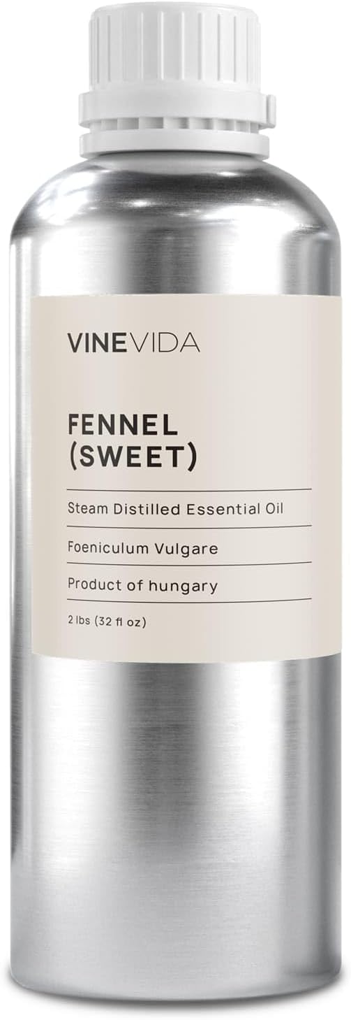 VINEVIDA Fennel Essential Oil 32 oz - Undiluted Candle Scent DIY Scents for Candlemaking Bulk Soap Making