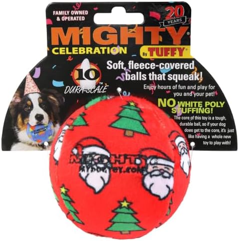 MIGHTY Tuffy Medium Ball Ultra Durable Plush Dog Toy