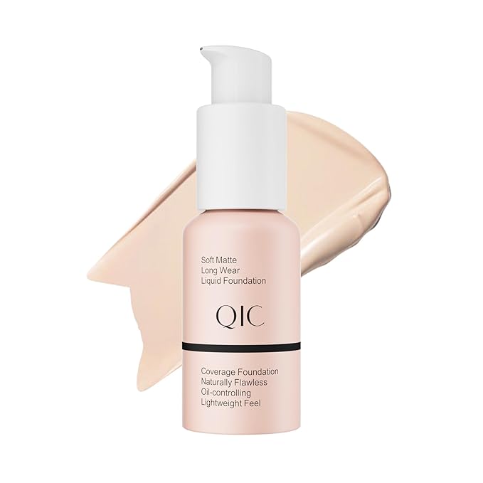 Liquid Foundation Makeup, Full Coverage Foundation + Matte Foundation Face Makeup for Evens Skin Tone Cruelty-Free Natural Finish 1 Fl Oz (Porcelain)