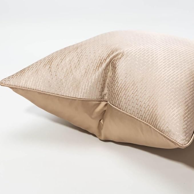 vctops Gold Decorative Luxurious Throw Pillow Covers Jacquard Square Cushion Cases Pillowcase for Bed Sofa Couch Chair Car Home Decor (Brown B,20"x20")