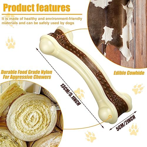Sosation 10 Pcs Dog Chew Toys for Aggressive Chewers, 5.1 x 2 Inch