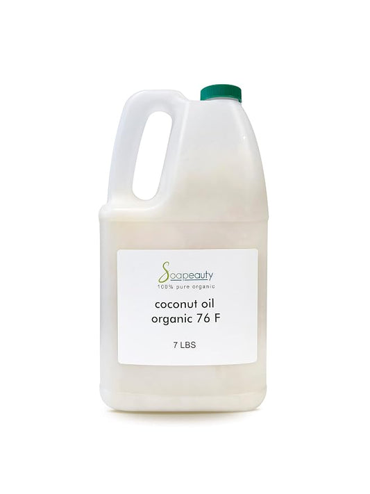 Coconut Oil 76 Degree by Soapeauty | Cold Pressed | Natural Carrier Oil for Candle Making & Soap Making, Face, Skin Care, Hair Care | 7 lbs