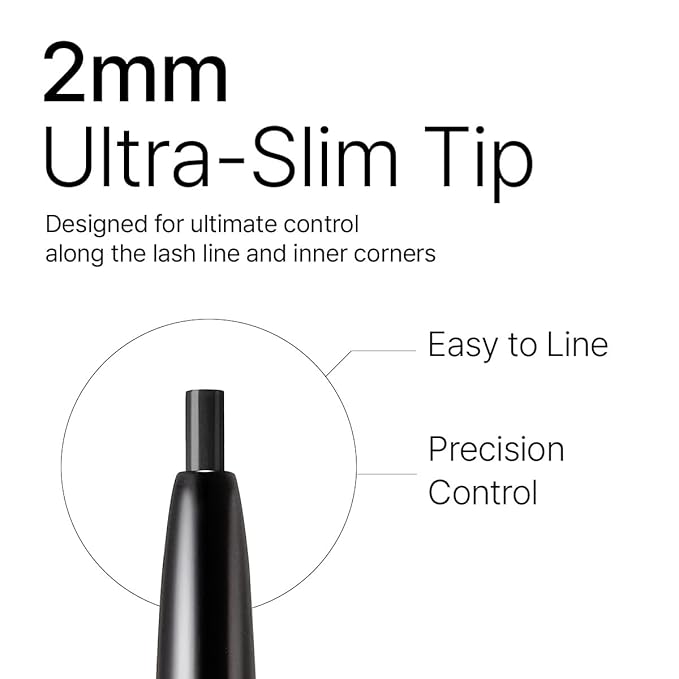 CLIO Sharp So Simple Waterproof Pencil Liner, 2mm Ultra Slim Precision Tip, Smooth Tug Free Glide, Smudge Resistant Long Wear Formula, Clean Eye Definition, Easy Control For Daily Makeup (001 Black)