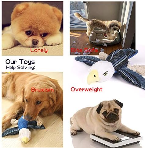 Sedioso Dog Toys Set, Large Dogs Toy, Stuffed Animal Dog Chew Toy, Soft Plush Dogs Toys Pack for Small. Middle, Large Breed(3-Pack, Birds)