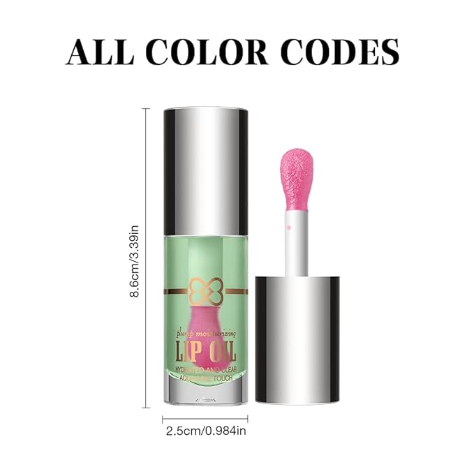 Hydrating Lip Oil, Nourishing Lip Lacquer with Non-Sticky Formula, Color Changing, 0.35 Ounce (1#, 1 Count (Pack of 1))