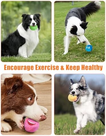 Squeaky Dog Toys, Stuffed Plush Puppy Toy Balls to Keep Them Busy, (4 Pack) Interactive Funny Pet Ball with Squeaker for Puppies Small Breed Medium Dogs