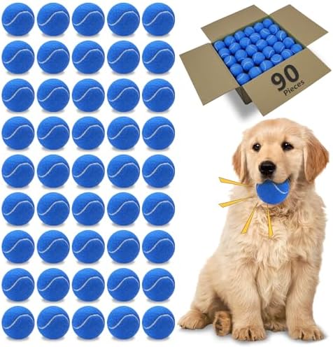 Magicorange Dog Tennis Balls, 90 Pack 2.5 inch Squeaky Tennis Balls