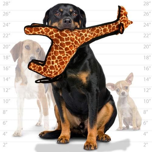 TUFFY® 2 Pack Giraffe Peacock Ultra Durable Plush Dog Toys