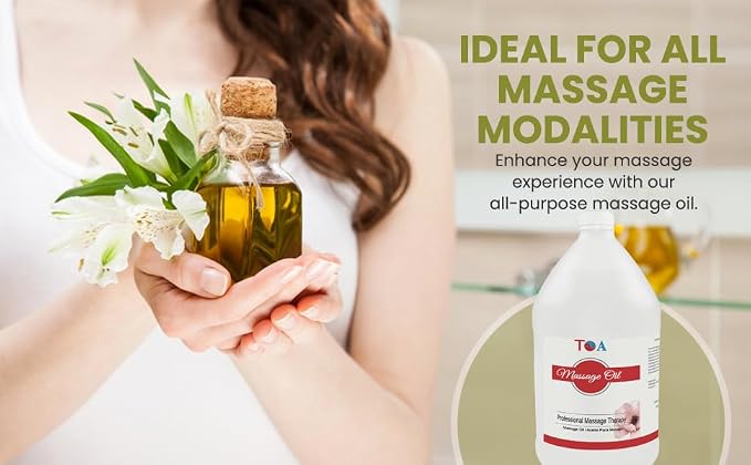 ‌TOA Hydrating Massage Oil - Natural Mineral Massage Oil for Massage Therapy - Body Massage Spa Massaging for Professional Massage Therapists (1Gallon)