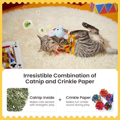 Potaroma Cat Toys Flapping Elephant, Touch Activated Interactive Kicker