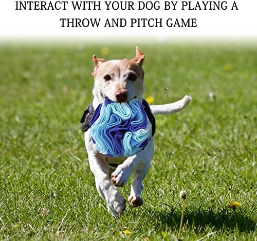 WishLotus Dog Snuffle Ball, Interactive Dogs Toys Ball, Dog Brain Stimulating Puzzle Toys for Dogs, Enrichment Game Feeding Mat Slow Feeder Stress Relief(Blue)