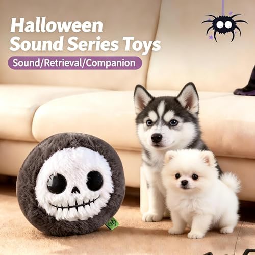 Halloween Skeleton Plush Dog Toy, Soft Stuffed Interactive Chew Toy for Small Medium Dogs, Cute Halloween Pet Gift, Durable Puppy Teething Toy