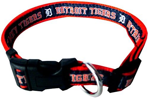 MLB Detroit Tigers Licensed PET COLLAR- Heavy-Duty, Strong, and Durable Dog Collar. Available in 29 Baseball Teams and 4 Sizes