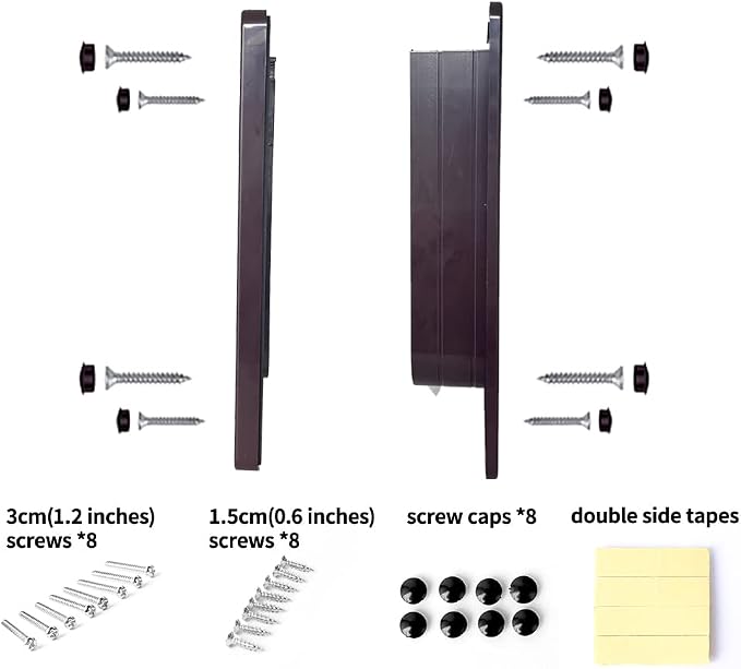 EASY JOY Cat Doors(Outer Size 8.6" x 7.5"), 4-Way Locking Cat Door for Interior Exterior Doors, Weatherproof pet Door with Magnet for Cat or Dog < 16.1 inches in Girth(Brown M)