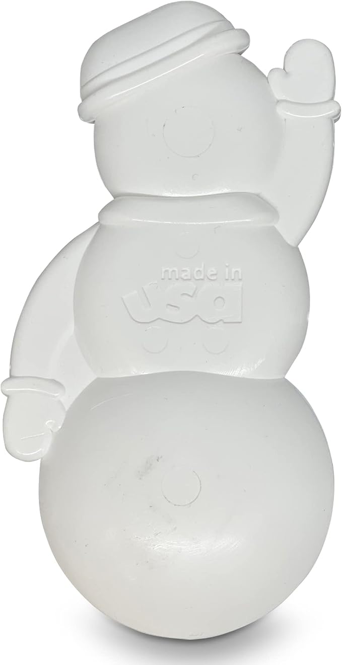 SodaPup MuttsKickButt Snowman - Durable Dog Chew Toy Made in USA Non-Toxic, Pet Safe, Food Safe Nylon Material for Mental Stimulation, Clean Teeth, Fresh Breath, Problem Chewing, Calming, & More