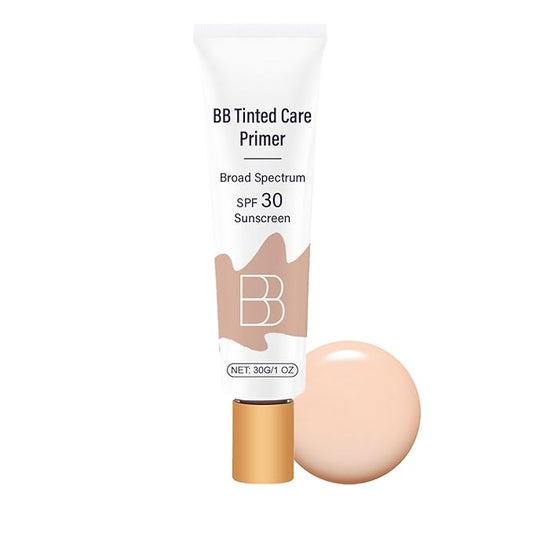 BB Blur Cream Tinted Moisturizer With Spf, Tinted Care Primer Liquid Foundation Cream (02# Natural)