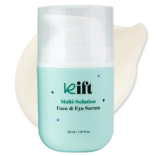 KIFT Multi-Solution Face & Eye Serum - Hydrating, Smoothing, and Soothing K-Beauty Skincare Serum for Radiant, Nourished Skin, 30ml