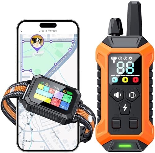 Meowant GPS Dog Collar, Wireless Electric Fence System with Remote