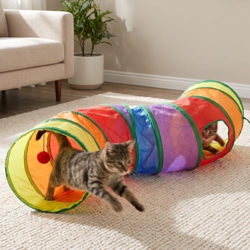 35 Pcs Interactive Cat Toys for Indoor Cats, S-Shaped Kitten Play Tube Toy