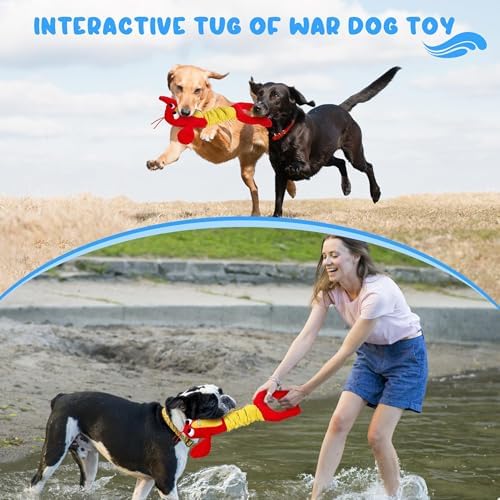 IOKHEIRA Dog Toys for Aggressive Chewers - Christmas Dog Toys Gifts for Large Dogs, Tough Durable Indestructible Dog Toys, Big Dog Chew Toys and Large Breeds, Lamb chop Dog Toy(Red)