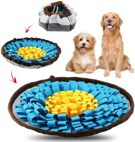 Snuffle Mat for Dogs & Cats, Adjustable Puzzle Toy Slow Feeder