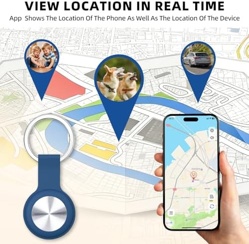 Smart Pet Tracker for Dogs Cats Location Tracker with Holder | Tracker for pets vehicles wallet, real-time location, fits with iOS & Android, no monthly fee & SIM card, portable locator