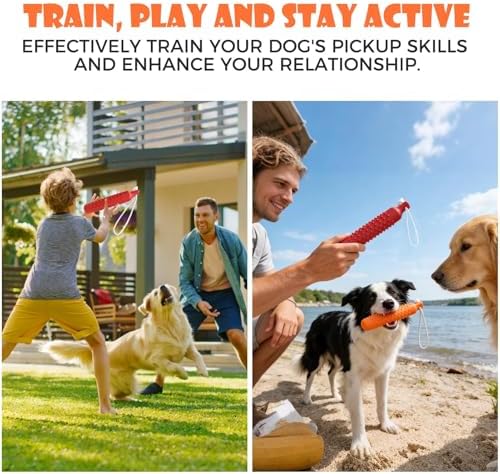 BINGPET Dog Float Bumper Toy 2 Pack,10.8" Lightweight Bumper for Water Fetch Outdoor,Floating Dog Water Toys for Medium Large Dogs,Fetch Rope Pet Toy Dock Diving Retrieving Dummy for Pool/Beach/Lake