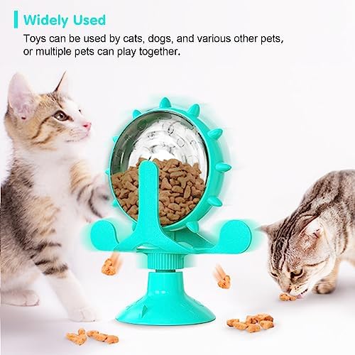 Cat Dog Treat Dispenser Toy - Cat Interactive Feeder (Lake Blue)