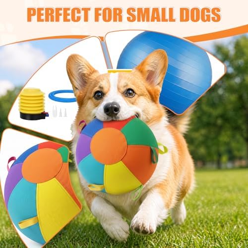 Herding Ball for Dogs & Horses, 7-Color 10"/18"/22" Inflatable Training Toy