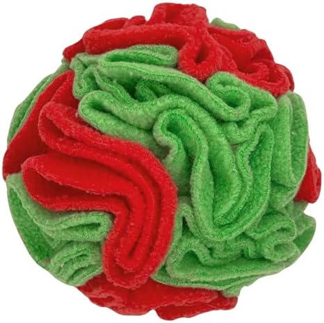 Glory To Dog Small Breed Snuffle Ball Foraging Dog Toy Christmas Green/Red