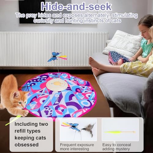Interactive Cat Toys for Indoor Cats, Kitten Toys for Indoor Kittens,Pink