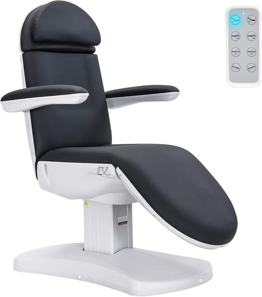 DERMALOGIC Massimo Electric Spa Treatment Table 4 Motors Massage Bed, Spa Resort Salon Tattoo Equipment, Black
