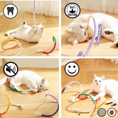 Cat Toys 21PCS Mix Catnip Chew Rope Silvervine Stick for Indoor Cat