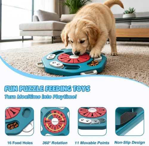 YINEYA Dog Puzzle Toy, Enrichment Toys for Dogs Training IQ & Treat Brain Games, Dog Toys to Keep Them Busy, Mental Stimulation for Dogs, Puppy Toy for Treat Dispensing, Puzzle for Small, Medium, Cats