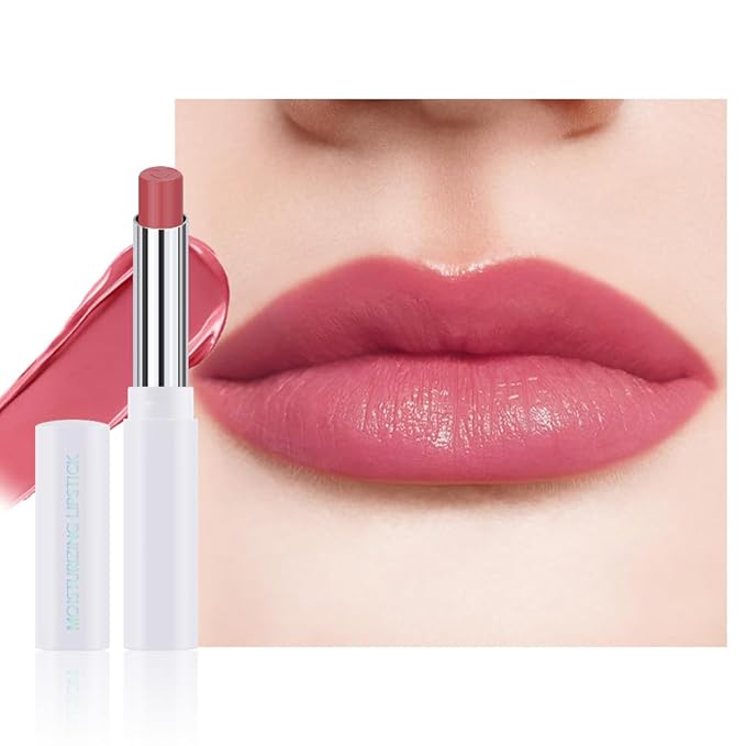 1Pcs Tinted Lip Balm Moisturizing Lipstick – Waterproof Hydrating Matte Lip Balm for Women, Creamy Natural Color Stain for Dry Lips,Soft Matte Finish with Subtle Scent (#09 Peach Pink)