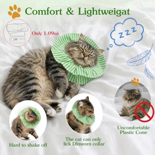 Cat Cone Collar Soft Recovery Collar Adjustable Surgery Cone for Kittens