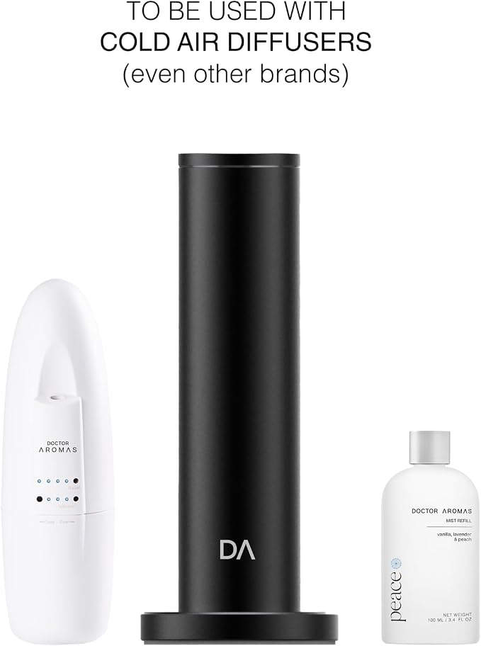Doctor Aromas Oil Diffuser Essential Oil Blend Refill – Premium Aromatherapy & Home Fragrance, Scent of Vanilla, Lavender & Peach, 16 fl oz (500 ml) (Peace)