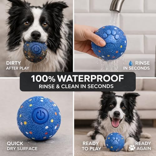 Interactive Dog Ball Toy for Medium & Large Dogs, Automatic Moving