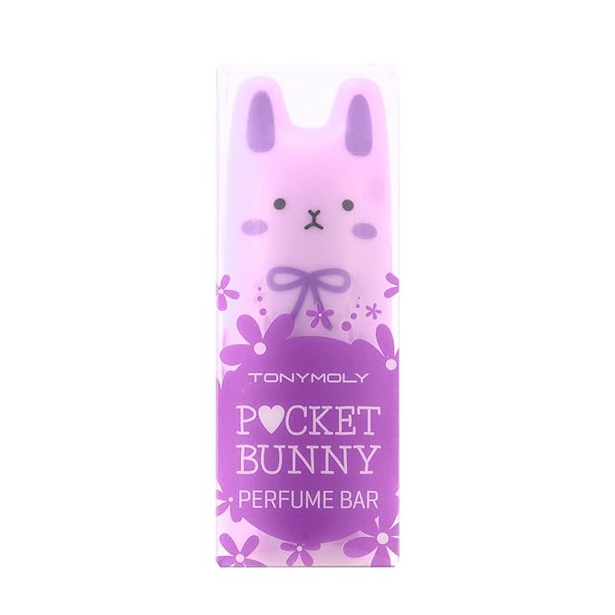 TONYMOLY Bloom Bunny Pocket Bunny Bar Solid Perfume Stick for Women – Long Lasting Citrus, Bergamot & Rose Fragrance Balm – Cute Korean Travel Size Solid Perfume for On-The-Go Freshness