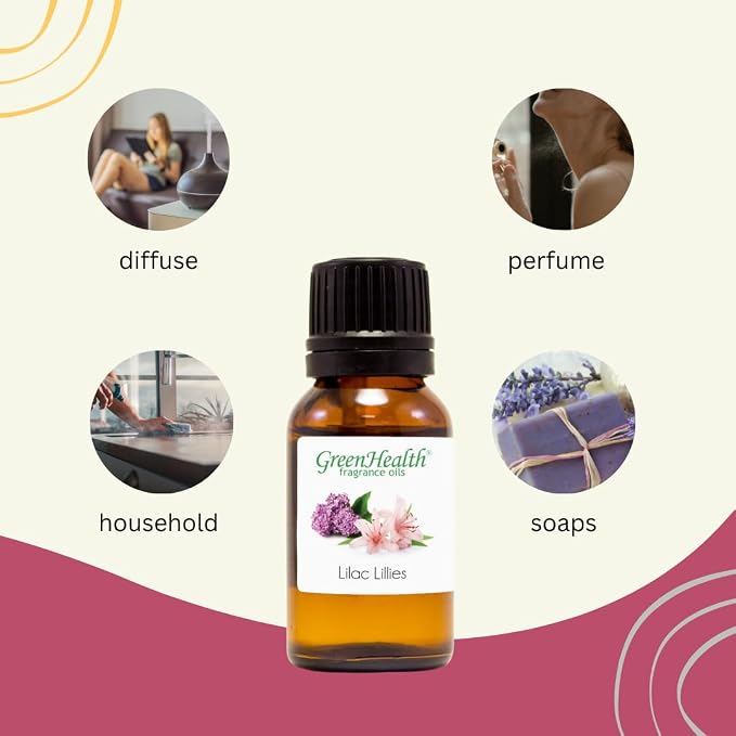 1 fl oz Lilac Lilies Fragrance Oil (Glass Bottle w/Euro Dropper) - GreenHealth