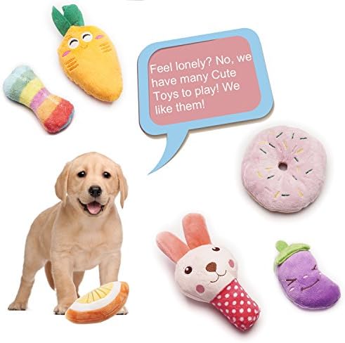 Squeaky Dog Toys for Small Medium Dogs, 9 Pack Stuffed Puppy Teething Toys