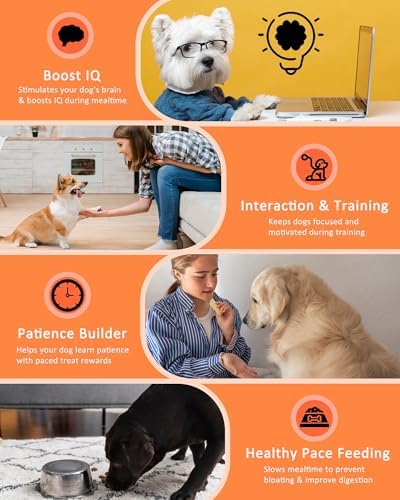 Interactive Dog Puzzle Toy Treat Dispenser Dog Toys, Duck Shape Slow Feeder | Eenrichment Toys for Small Medium Dogs & Cats, Promotes IQ Training Reduces Bloating Anti Gulping