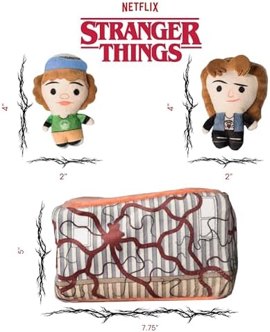 design LAB, Inc. Stranger Things Official Merchandise | Plush Nesting Toy for Dogs | Dustin & Eddie in Trailer | Cool Dog Toys Squeak and Hide for Indoor Interactive Play | Stranger Things Toys
