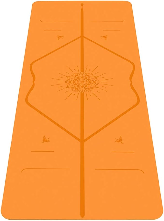 Liforme Travel Yoga mat – Patented Alignment System, Warrior-Like Grip, Non-Slip, Eco-Friendly, Ultra-Lightweight and Sweat Resistant, Made with Natural Rubber