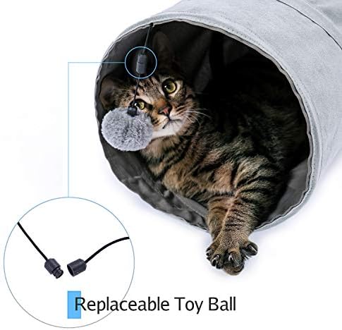 PAWZ Road Collapsible Cat Tunnel, 3 Way Cat Play Tube 10.5” in Diameter