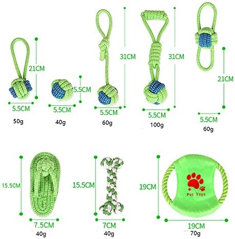 Dog Toys Flying Disc Rope Toy Chew Toys 2 Pack for Dogs Flying Discs Training Cotton Rope-Dog Toy Pack Set DT1-2P