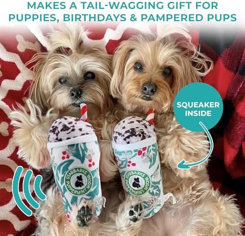 Haute Diggity Dog Starbarks Puppermint Mocha Plush Dog Toy Drink Parody Toy